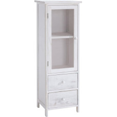 CARO-Möbel Etania Vitriinkapp Vintage Look valge 1 ukse ja 2 sahtliga