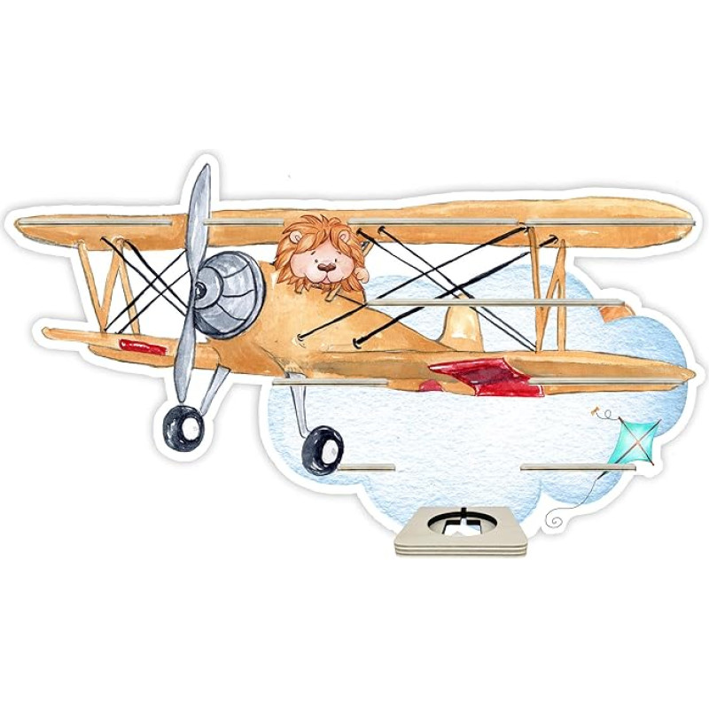 Farbklecks-kollektsiooni muusikakarbi riiul Lõvi lennukil - sobib Tonieboxile - riiul, kus on ruumi karbile ja 35-40 figuurile