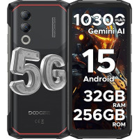 DOOGEE Blade 20 Turbo 5G AI Android 15 välitelefoni ilma lepinguta, 10300mAh/33W, 32GB + 256GB / TF 2TB välitelefoni, 50MP AI kaamera, 6,6-tolline IPS-ekraan, 3 kaardid Dual 5G SIM / IP68 / NFC