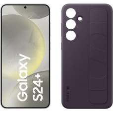 Samsung Galaxy S24+ AI nutitelefon, 12 GB RAM, 512 GB mälu, marmorhall, tumelillat värvi käepidemega ümbris