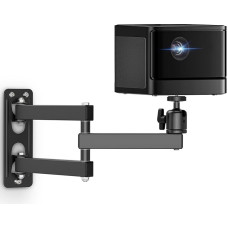 Jubor kokkupandav projektori seinakinnitus, reguleeritav projektorihoidik 360° pööratav, lae-projektori hoidik, metallist projektori statiiv 1/4 keermega kodukino, mängutoa, kontori jaoks