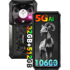 Ulefone Armor 28 Pro väljas mobiiltelefon 5G AI nutitelefon 32GB + 512GB / SD-2TB, 6,67