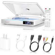 Maite Super Small DVD-mängija, sisseehitatud HiFi-kõlariga, piirkondliku CD/DVD-mängija telerile HDMI RCA väljundiga, mälu taasesitus, tugi PAL/NTSC süsteemile, HDMI RCA kaabel ilma rihmaga