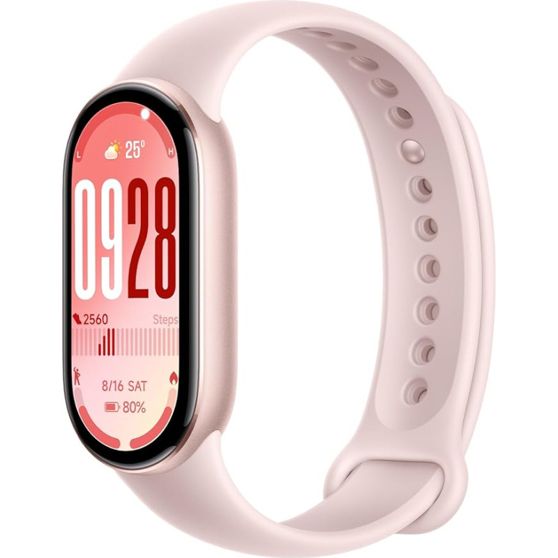 Xiaomi Smart Band 10-1.72 AMOLED ekraan 1500 Nits, une- ja südame löögisageduse monitor, 5ATM veekindel, 21 päeva aku kestvus, 60 Hz uuendussagedus, 150+ režiimi (Mystic Rose)