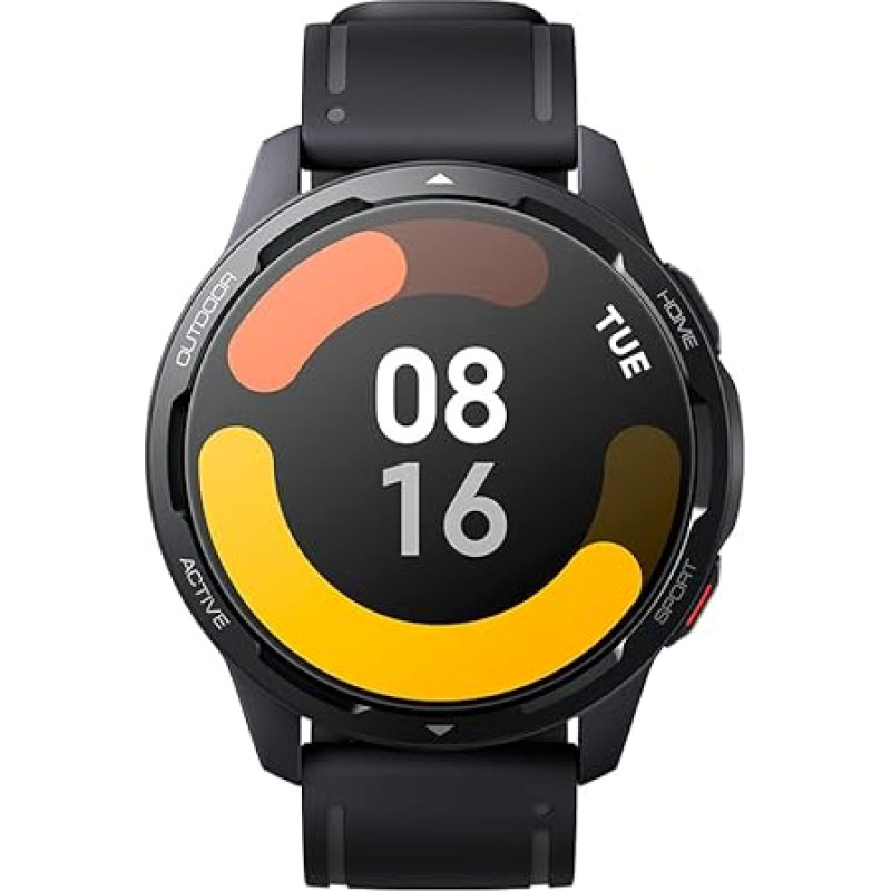 Xiaomi Watch S1 Active Smartwatch (1,43-tolline AMOLED HD; 117 treeningmoodust; SpO2, südame löögisageduse ja une jälgimine; Bluetooth; NFC; GPS, 5 ATM, kuni 12 päeva aku, Alexa) Must, XM100024