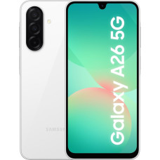 Samsung Galaxy A26 5G AI nutitelefon ilma lepinguta, Simlock tasuta AI mobiiltelefon Androidiga, 6 GB RAM, 128 GB mälu, 50 MP kaamera, valge, 2,5-aastane garantii [eksklusiivne Amazon]