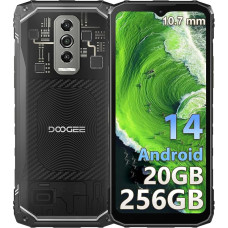 DOOGEE Blade 10 Ultra Outdoor mobiiltelefon ilma lepinguta Android 14, 20GB + 256GB Outdoor nutitelefon, 10.7mm ultra õhuke läbipaistev tagakülg, 5150mAh, 6.56