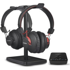 Avantree HT41899 Plus Dual Bluetooth 5.3 juhtmevabad kõrvaklapid telerile koos saatja ja alusega, 50 tundi juhtmevabad kõrvaklapid eakatele, aptX Adaptive, ühildub optilise või AUX väljundiga teleritega