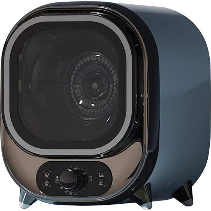 Mini Spin Dryer, Compact Tumble Dryer, Pure Copper Motor, 0.8 kg Load Capacity, Hot and Cold Air, Suitable for Clothes Made of Various Materials, 60 °C Constant Temp