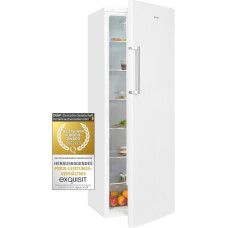 Exquisit Fridge KS350-V-H-040E White | Fridge without Freezer Freestanding 331 L Volume | Door Hinge Changeable | LED | Vegetable Compartment