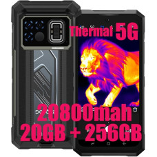 DOOGEE Fire 6 Max 5G soojuskujutiste nutitelefon ilma lepinguta, 6,72-tolline FHD + Octa Core 20GB + 256GB, 20800mAh/33W, vastupidav 50MP + 20MP infrapuna + 16MP, NFC / sõrmejälg / Simlock-free mobiiltelefonid