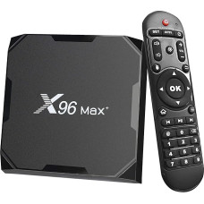 X96 Max Plus Smart TV Box 4GB 32GB Android 9.0 Amlogic S905X3 Quad Core Media Player, toetab 4K/3D/2.4 & 5G WiFi/BT 4.0/HDMI 3.0 LAN koos kaugjuhtimispuldiga