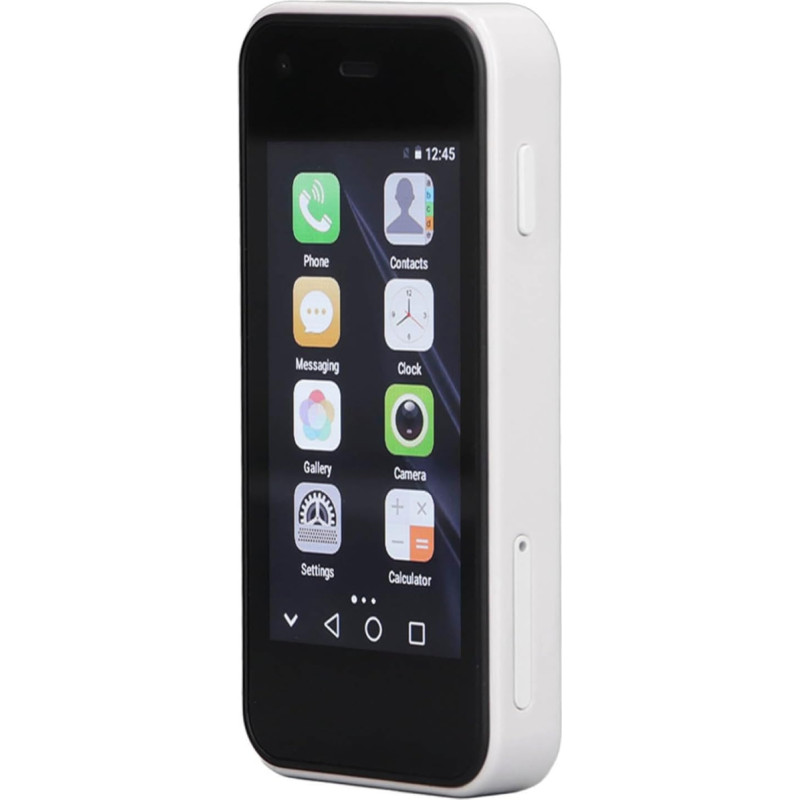 XS13 3G nutitelefon, 2,5-tollised WiFi mobiiltelefonid Androidile, 1 GB RAM, 8 GB ROM Quad Core Dual SIM pesa, armas nutitelefon, väike tasku mobiiltelefon lastele (valge)