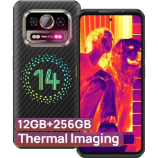 Ulefone Armor 25T Välimaa mobiiltelefon soojuskujutise kaameraga, 12GB + 256GB/2TB Välimaa nutitelefon Android 14, 50MP + 64MP öövaatlus 6500mAh 33W 6,78-tolline FHD + 120Hz, 4G Dual SIM,