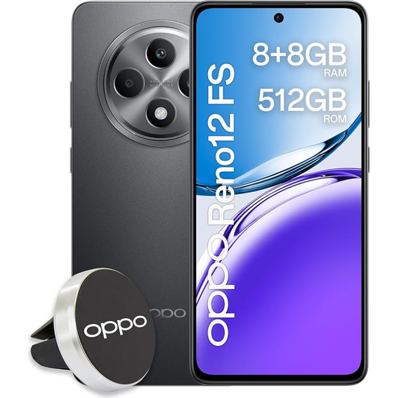 OPPO Reno12 F 5G 12 + 512 GB, nutitelefon Android ilma lepinguta, mobiiltelefon, 120 Hz 6,67-tolline OLED ekraan, heledus 6300, 50MP AI põhikaamera, SUPERVOOC 45W, 5000mAh aku, vastupidavus IP64,