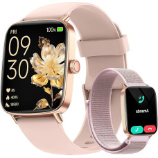 Smartwatch Naised Mehed koos telefoni funktsiooniga, 1,85-tolline spordikell Smart Watch, 100 + spordirežiimid, Fitness Tracker koos südame löögisageduse / SPO2 / unenägude monitoriga, sammuloendur, IP68 veekindel spordikell iOS-i jaoks