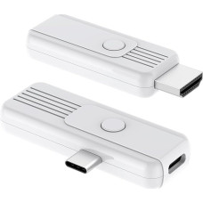Juhtmevaba HDMI saatja ja vastuvõtja, uuendatud Type-C 3.1 HDMI Wireless Plug & Play 2.4G/5G video ja heli striimimiseks HDTV-le, projektorile või monitorile nutitelefonist, tahvelarvutist või sülearvutist.