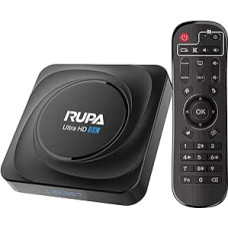 RUPA Android TV Box 11.0, 2025 Viimane Smart TV Box 8GB RAM 128GB ROM RK3566 Quad-Core CPU Support HD 3D 8K 2.4G/5.8Ghz WiFi BT 4.0 USB 3.0 LAN 1000M TV Box