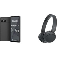 Sony Xperia 10 VII - 6,1-tolline 19,5:9 OLED 120 Hz, 5000 mAh aku, 16 mm ultralainurkobjektiiv, 3,5 mm heli, Android 15, IP65/68, must + WHCH520