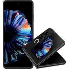 nubia Flip 2 5G nutitelefon, 8GB RAM, kokkupandav mobiiltelefon 6,9-tollise ekraaniga, 50MP kaamera, Dimensity 7300X, Android 14, 33W kiirlaadimine, must, nutitelefon ilma lepinguta.