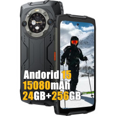 Blackview BV9300 Pro Android 15 mobiiltelefon ilma lepinguta, 24GB + 256GB/2TB MTK G99, 6,7-tolline FHD + 2.4K topeltekraan, 64MP + 32MP, 15080mAh, 4G LTE Outdoor nutitelefon veekindel IP68 NFC