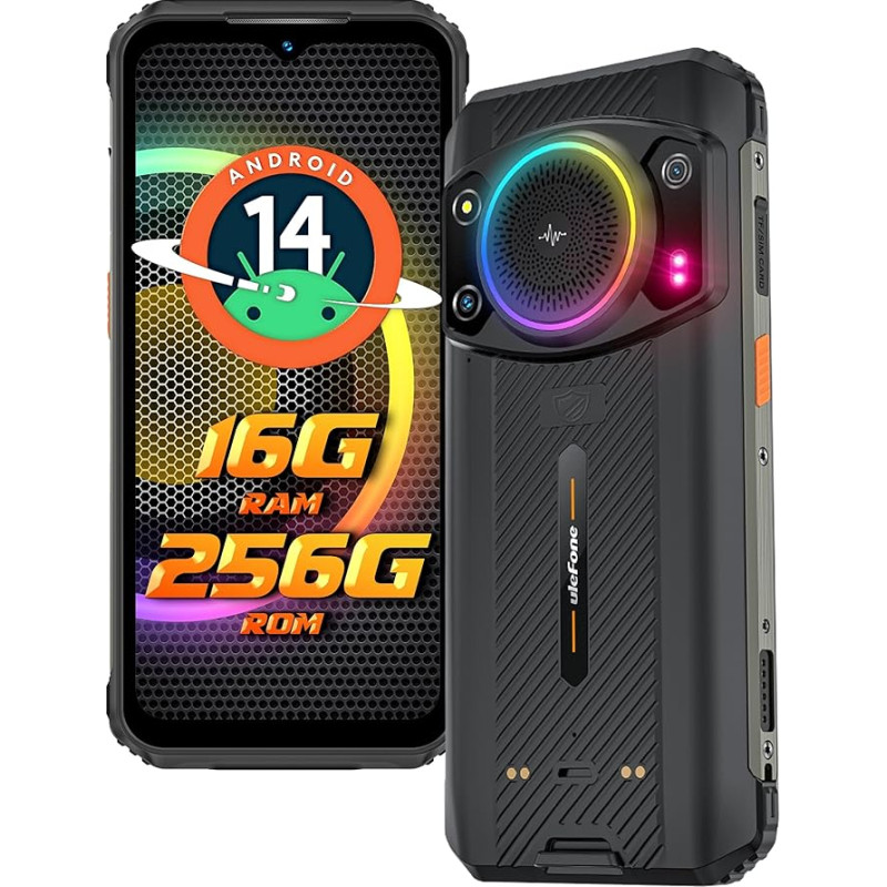 Ulefone Armor 21 Android 13 Outdoor nutitelefon 16G + 256GB ROM/SD-2048GB Outdoor mobiiltelefon ilma lepinguta 9600mAh aku ekraan 6,58-tolline kaamera 64MP + 24MP + 16MP Dual SIM IP68 nutitelefon