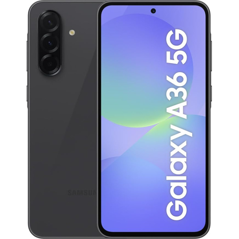 Samsung Galaxy A36 5G AI nutitelefon ilma lepinguta, Simlocki tasuta AI mobiiltelefon Androidiga, 6 GB RAM, 128 GB mälu, 50 MP kaamera, fantastiline must