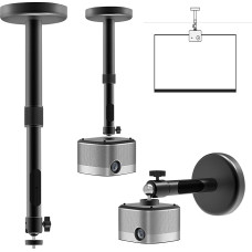 SUNOYA projektori kinnitus, 2-in-1 projektori laekapealne kinnitus, projektori seinapealne kinnitus, 360° pöörlev projektori kinnitus laekapealne kinnitus koos kaablijuhiga, kuni 3 kg, kaugus laest 20-40 cm (kuni 3 kg)