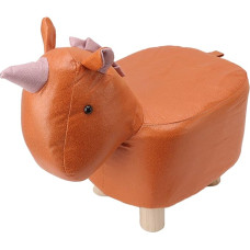 AONYAYBM Jalahoob, laste Ottomani, Cartoon Animal Shaped Stool, lasteaia kodu elutuba, armas puidust jalahoob mängutuppa, õue, kinga vahetamise tool koos pehme (tüüp 4)