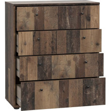 FORTE Tempra 2 kapp 4 sahtliga, puitmaterjalist, vanapuidust vintage stiilis, 73,7 x 85,5 x 34,8 cm (B x K x S)