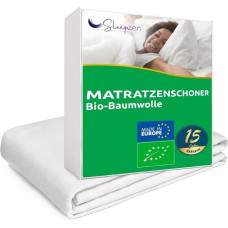 SLEEPZEN madratsikaitse 160 x 200 cm Orgaanilisest puuvillast molletoonist madratsitee Öko-Tex sertifitseeritud, 100% puuvillane looduslik fliis tervislik ja vaikne, madratsitee ei ole vetthülgav - valmistatud ELis.