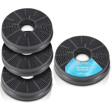 DL-pro 4 x süsinikufilter Aktiivsöefilter Respekta MIZ0058 MIZ 0058 PKM CF130 Candy 49040890 35602288 pliidikupu jaoks 35602288