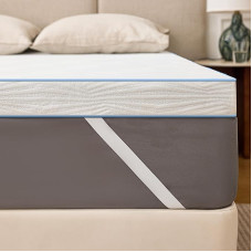 Solviente Topper 180 x 200 cm, kõrgus 3-7,5 cm, Memory Foam & Cold Foam madratsitopper, Öko-Tex sertifitseeritud, eemaldatav kate, libisemisvastane, antiallergiline, vaikne ja hingav
