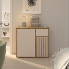 Forte Eliston kapp 90, kaasaegne rippkapp, 2 ust, 1 sahtli, elutuba, magamistuba, Mauvella tammepuidust kaunistus, Kashmir Beige, 89 cm lai x 81,7 cm kõrge x 41,5 cm