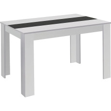 byLIVING Nori söögilaud Modernne köögilaud valge / pööratav lisaplaat mustas või valges / ripplaud / 160 x 90, H 75 cm