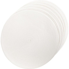 Toyvian 6 Stück Teiliges Abwaschbares Pp platzset Gewebte Tischsets mit Isolierung Hitzebeständig und Ölresistent rutschfeste Tischmatten für Esstisch Küche Restaurant Weiß