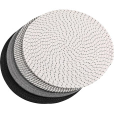 TOYANDONA 4 Stück Teiliges Rundes Baumwoll Seil Tischset Hitzebeständig Weiches Material Platzsparend Einsetzbar als Untersetzer für Esstisch und Kaffeetisch