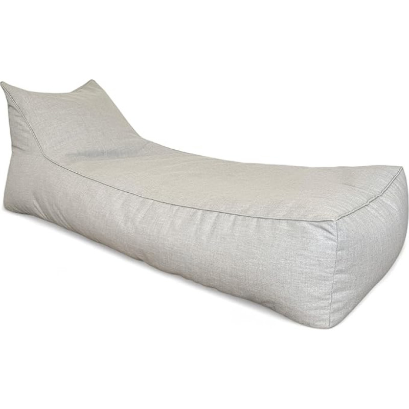 Aiire hiiglaslik õuekott suur 180 x 80 x 70 cm täitega kott aeda, terrassile või elutuppa, kott-tool või dekoratsioon teismeliste või teismeliste tuppa, beež