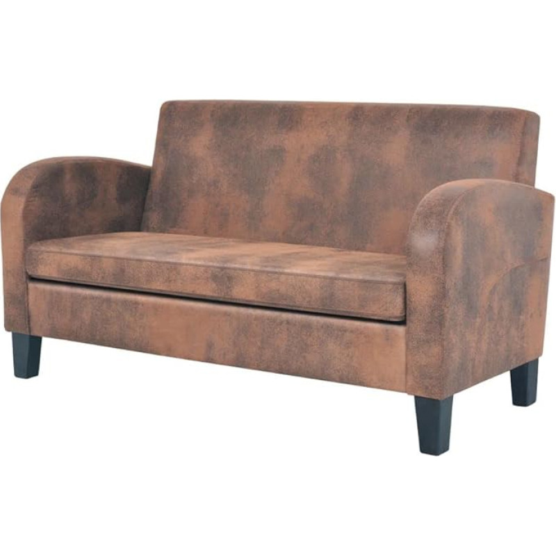 LAPOOH 2-kohaline diivan, diivan elutuppa, korterisse, Lounge diivan, diivanid ja diivanid, lõõgastav diivan, kunstmokk, pruun