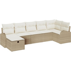 Rantry Model3359100 7-osaline aiasohva komplekt koos pehmendusega Beeži polü rotangist aiasaaliga