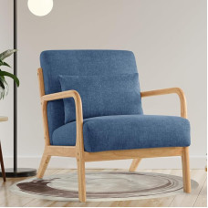 Aunekiv pehmendusega tugitool, mugav käetoega tool, polsterdatud tool puidust raami ja käetugedega, lamamistool, lugemistool, lõõgastav tool elutuppa, magamistuppa ja väikestesse ruumidesse