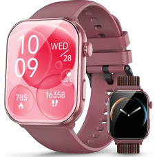Blackview Smartwatch Naised Mehed AMOLED ekraaniga alati sisse lülitatud spordikell koos telefoni funktsiooniga, helistamise/vastuvõtmise funktsiooniga, spordikell 100+ spordimoodust, südame löögisageduse unenäitaja, sammuloendur, kella Androidile