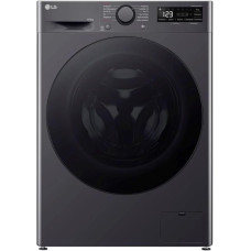 LG V5WD95SLIMB, SLIM pesukuivati 9 - 5 kg, A- ja E-klass, 60 x 53,5 x 85 cm, Wi-Fi, AI Direct Drive, sügavpuhastus auruga, TurboWash 360, allergiahooldus, karastatud klaasist välisuks, tumedast kivist.