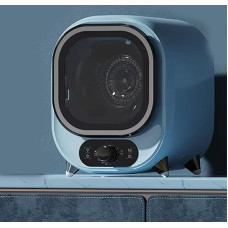 ELIKBH Condensation Tumble Dryer, Portable Mini Spin Dryer, 5 Drying Modes, 0.8 kg Load, Portable Mini Tumble Dryer, Mini Tumble Dryer, for Underwear (Light Blue)