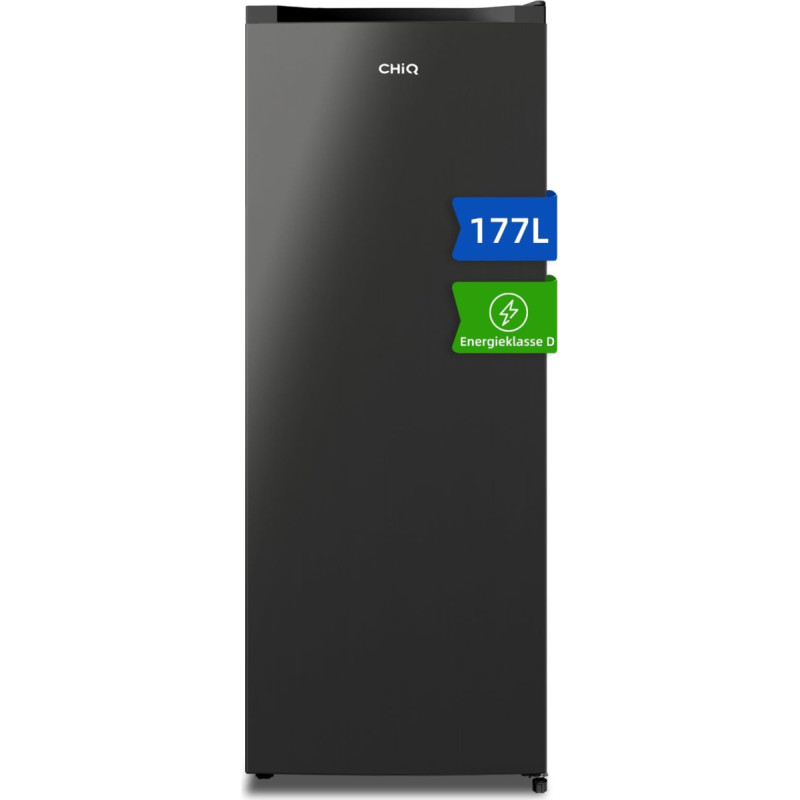 CHiQ Freezer large volume 177 L, 144 cm H, 54 cm W, 153 kWh per year, 4-star freezing, -24 °C, 39 dB quiet, interchangeable door hinge, height-adjustable feet, freestanding freezer CSD208D4D