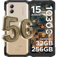 DOOGEE Blade 20 Turbo 5G AI Android 15 välitelefoni ilma lepinguta, 10300mAh/33W, 32GB + 256GB / TF 2TB välitelefoni, 50MP AI kaamera, 6,6-tolline IPS-ekraan, 3 kaardid Dual 5G SIM / IP68 / NFC