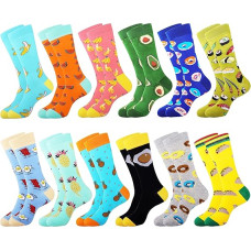Belloxis Men’s Colourful Socks with Motif, Cuddly, Cotton Calf Socks, Gifts for Men, 43–46