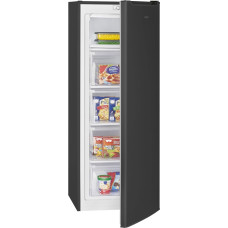 Bomann® Freezer 143 cm, 4 Star Freezer, Temperature Range: ≤ -18°C, Freezer Quiet 40 dB, Interchangeable Door Hinge, Large Freezer, 168 L Freezer, GS 7364 Black-inox