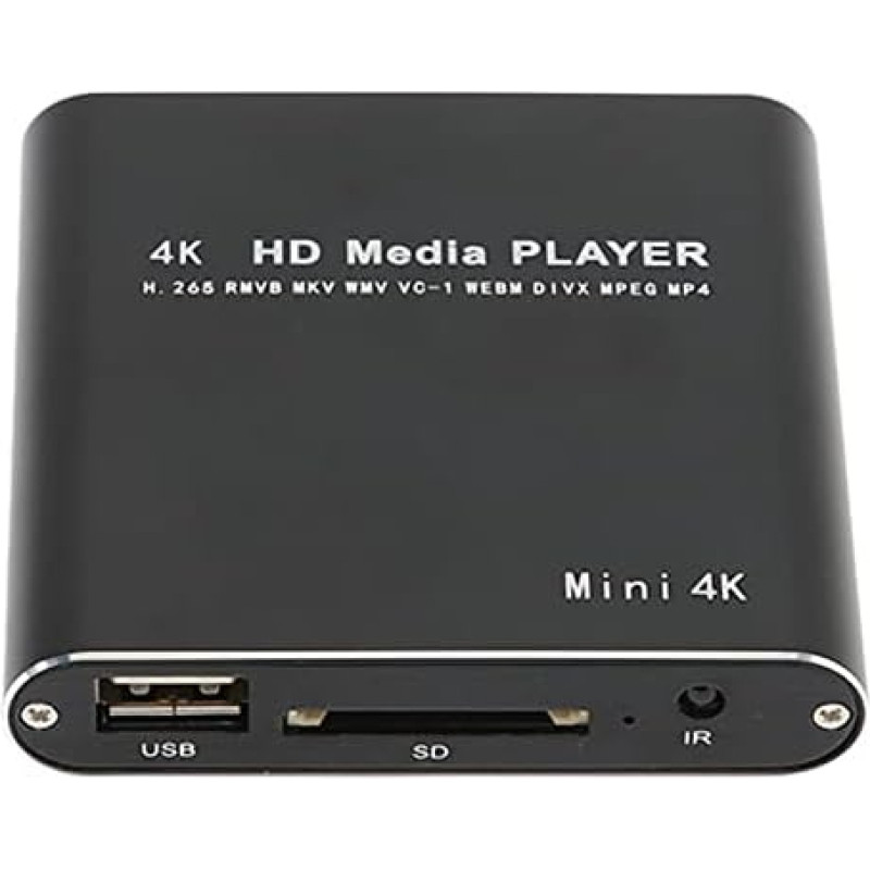 Bewinner Portable 4K Media Player, 1080P HD AV USB HDMI Media Player koos kaugjuhtimispuldiga, digitaalne RMVB MKV RM MP4 Player, toetab kuni 5000G välise kõvaketta jaoks