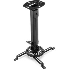 deleyCON universaalne projektorihoidik laekapealne +-15° kallutatav - 360° pööratav - kuni 13,5 kg - reguleeritav kõrgus 380 mm - 580 mm - kaablijuhik - must